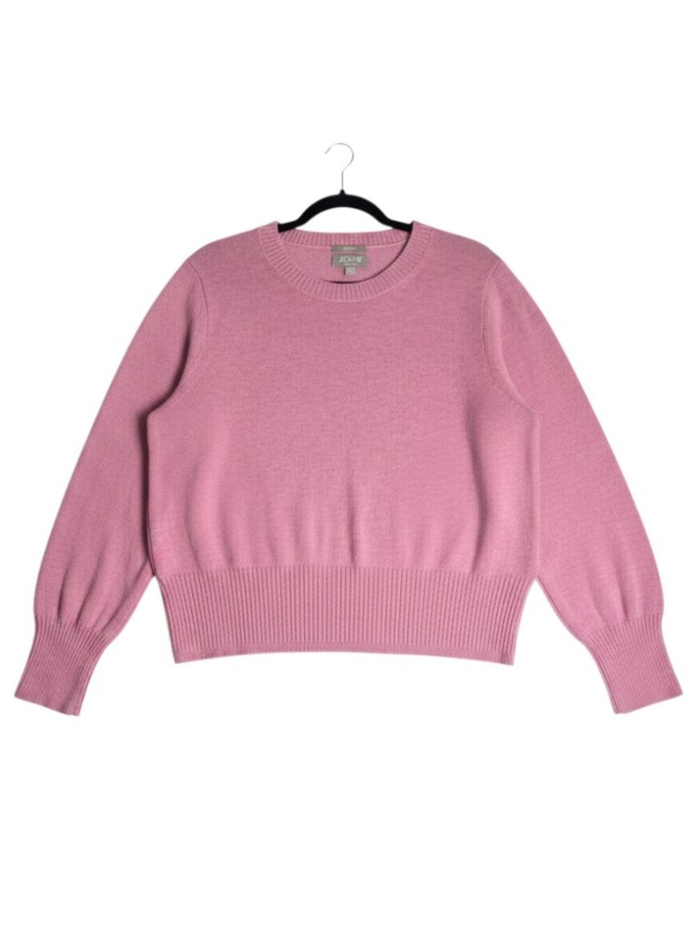 J Crew Size Xxl Cropped Fit Pure Cashmere Pink Sweater Soft Luxury Cozy Soft